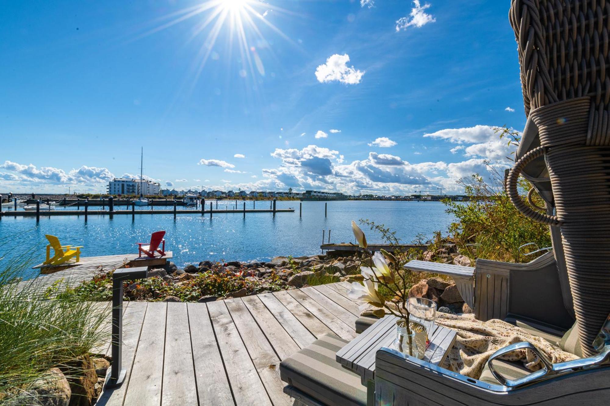 Hafenliebe- Sauna, Steg, Hafenblick, Kamin, Terrasse Olpenitz Exterior photo